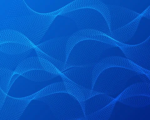 Abstract vector background, transparent waved lines for brochure, website, fl Stock Illustration