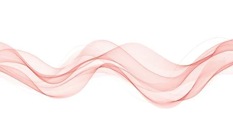 Abstract vector background, transparent waved lines for brochure, website, flyer Stock Illustration