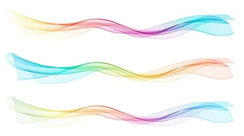 Abstract vector background, transparent waved lines for brochure, website, flyer Illustrazione stock