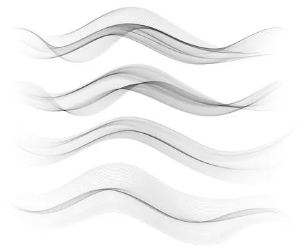 Abstract vector background, transparent waved lines for brochure, website, flyer Illustrazione stock