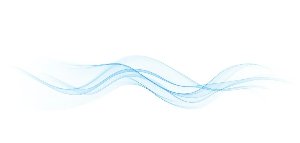 Abstract vector background, transparent waved lines for brochure, website, flyer Stock Illustration