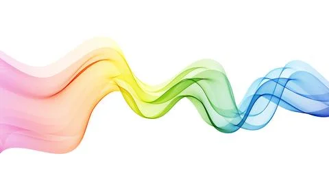 Abstract vector background, transparent waved lines for brochure, website, flyer Stock Illustration