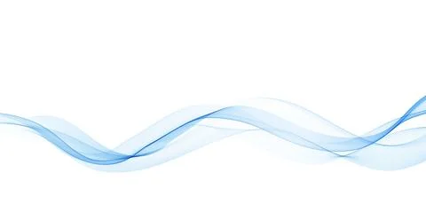 Abstract vector background, transparent waved lines for brochure, website, flyer Stock Illustration