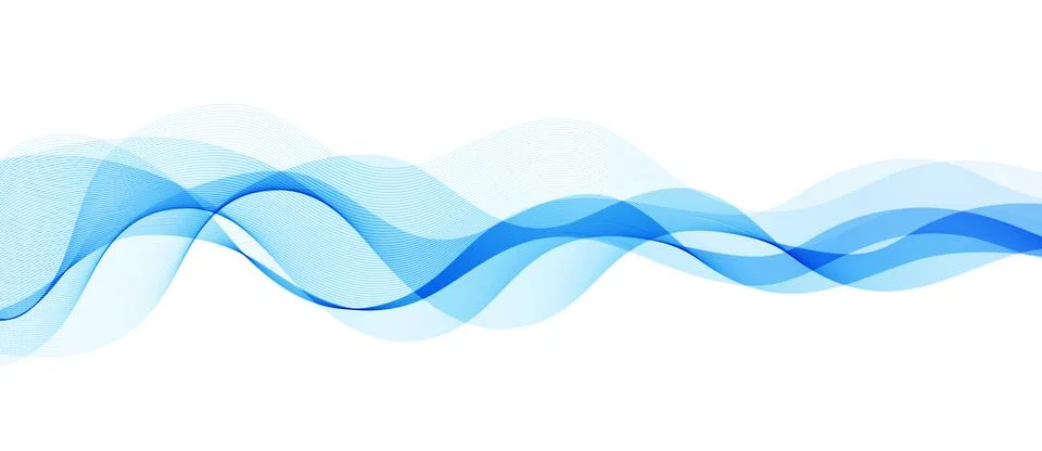 Abstract vector background, transparent waved lines for brochure, website, flyer Illustrazione stock