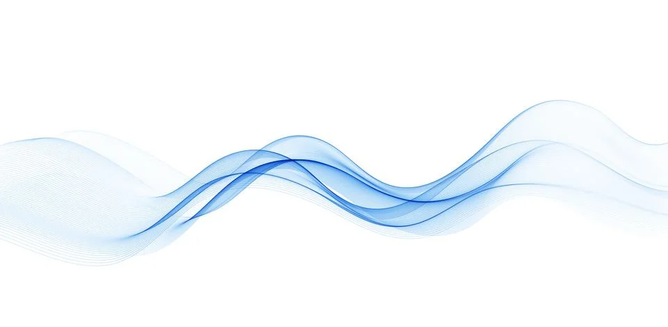 Abstract vector background, transparent waved lines for brochure, website, flyer Stock Illustration