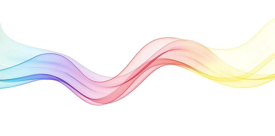 Abstract vector background, transparent waved lines for brochure, website, flyer Stock Illustration