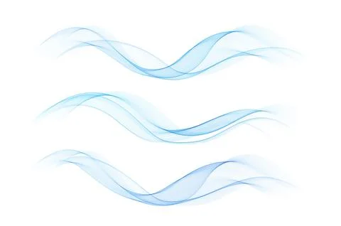 Abstract vector background, transparent waved lines for brochure, website, flyer Illustrazione stock