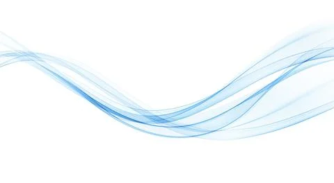 Abstract vector background, transparent waved lines for brochure, website, flyer Illustrazione stock