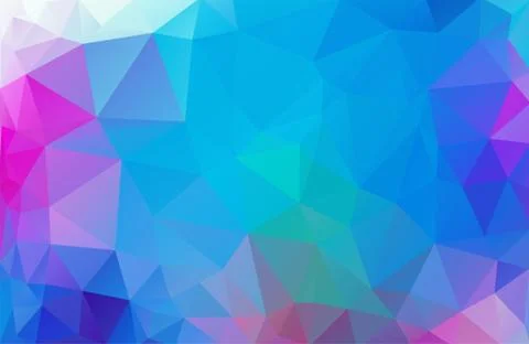 Abstract vector background from triangles. Background color is pink, blue. Gr Illustrazione stock