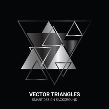 Abstract vector background with trinagles on black Illustrazione stock