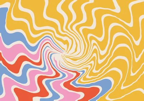 Abstract vector background with trippy marbling ebru texture like in retro Stock Illustration