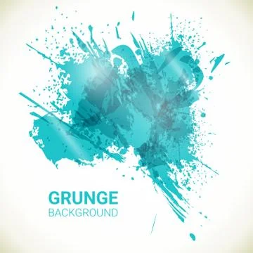 Abstract vector background. Turquoise grunge design elements Stock Illustration