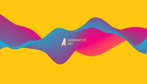 Abstract vector background of waves. 3D Vector Illustration. Design Template. Stock Illustration