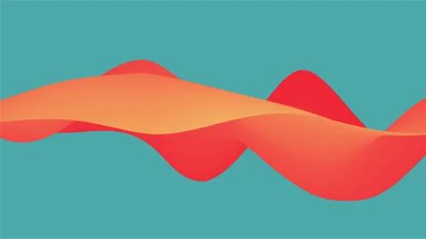 Abstract vector background of waves. 3D Vector Illustration Stock Illustration