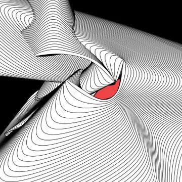 Abstract vector background with waves and lines Stock Illustration