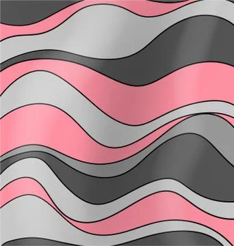 Abstract vector background with waves and lines Stock Illustration