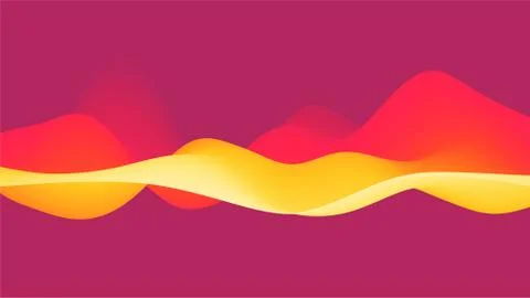 Abstract vector background of waves. Desert dunes sunset landscape Stock Illustration