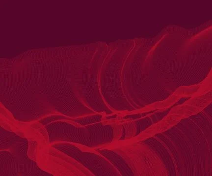 Abstract vector background with waves. Illustrazione stock