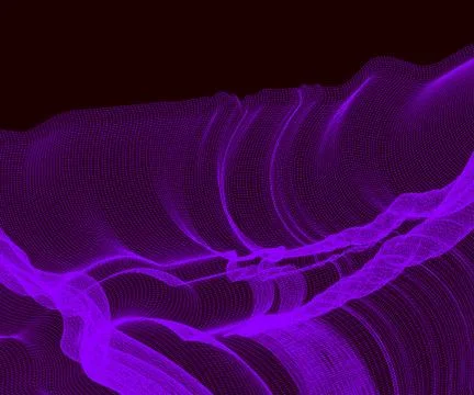 Abstract vector background with waves. Stock Illustration