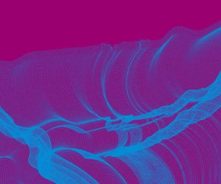 Abstract vector background with waves. Stock Illustration