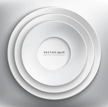 Abstract vector background. White paper circles. Stock Illustration