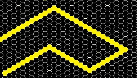 Abstract vector background of yellow and black hexagons イラスト素材
