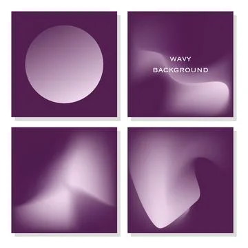 Abstract vector backgrounds. Light gradient shapes. In purple color. Suitable Stock Illustration