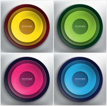 Abstract vector backgrounds set of 4. Illustrazione stock