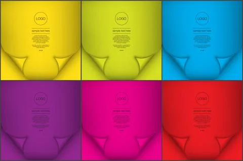 Abstract vector backgrounds set of 6. Stock Illustration