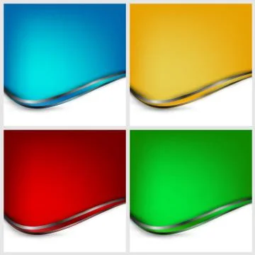 Abstract vector backgrounds set Stock Illustration