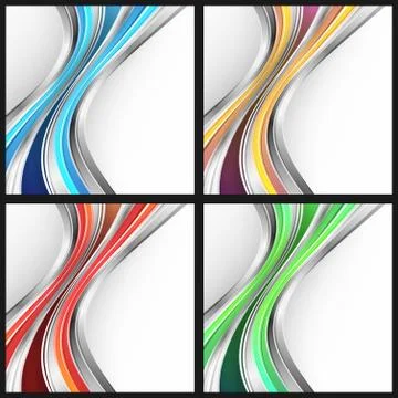 Abstract vector backgrounds set Stock Illustration