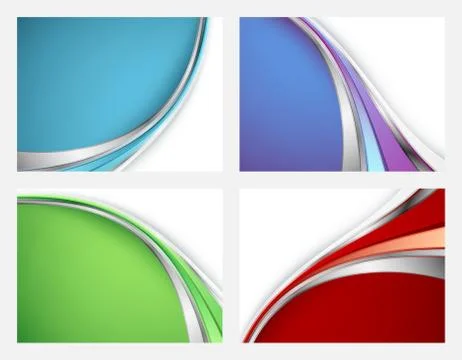 Abstract vector backgrounds set Stock Illustration