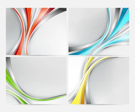 Abstract vector backgrounds set Stock Illustration