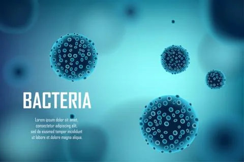 Abstract vector with Bacteria and Bifidobacterium cell. Biology medical science Stock Illustration