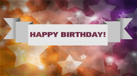 Abstract vector banner.  Happy Birthday! Stock Footage 30591559