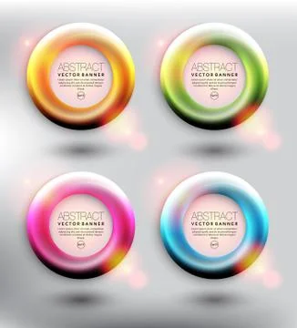 Abstract vector banner set of 4. Stock Illustration