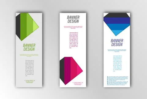Abstract vector banner template. Illustration for the design of banners, post Stock Illustration