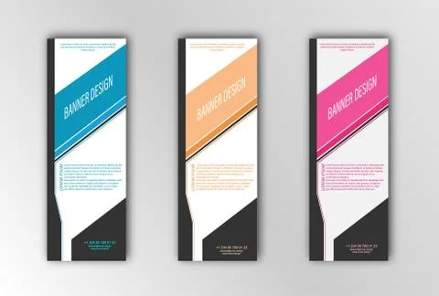 Abstract vector banner template. Illustration for the design of banners, post Stock Illustration