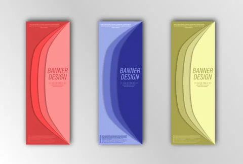 Abstract vector banner template. Illustration for the design of banners, post Stock Illustration