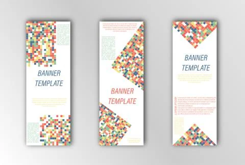 Abstract vector banner template. Illustration for the design of banners, post Stock Illustration