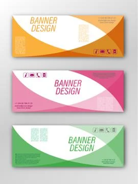 Abstract vector banner template. Illustration for the design of banners, post Stock Illustration
