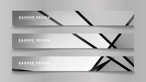 Abstract vector banners with geometric backgrounds in color gradients Stock Illustration