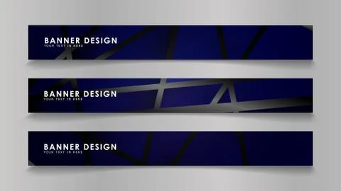 Abstract vector banners with geometric backgrounds in color gradients Stock Illustration