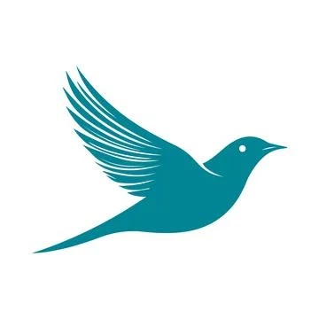 Abstract Vector Bird Logo Design Template Stock Illustration
