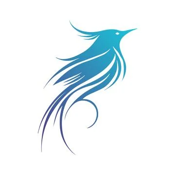Abstract Vector Bird Logo Design Template Stock Illustration