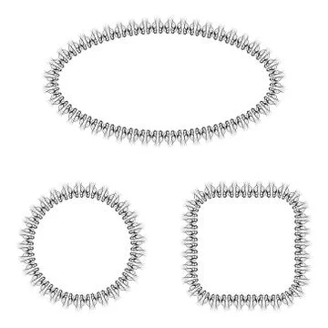 Abstract vector black and white ornate frames set 스톡 일러스트