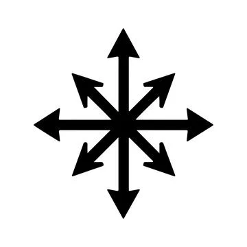 Abstract Vector Black chaos star Icon or Logo Design Template Stock Illustration
