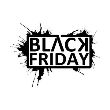Abstract Vector Black Friday, water spray illustration Stock Illustration