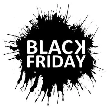 Abstract Vector Black Friday, water spray illustration. Stockillustratie