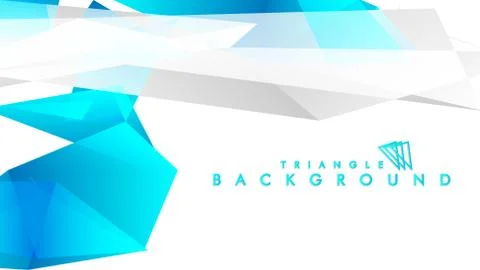 Abstract vector of blue and gray triangles Stock Illustration